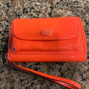 Coach zippered wristlet